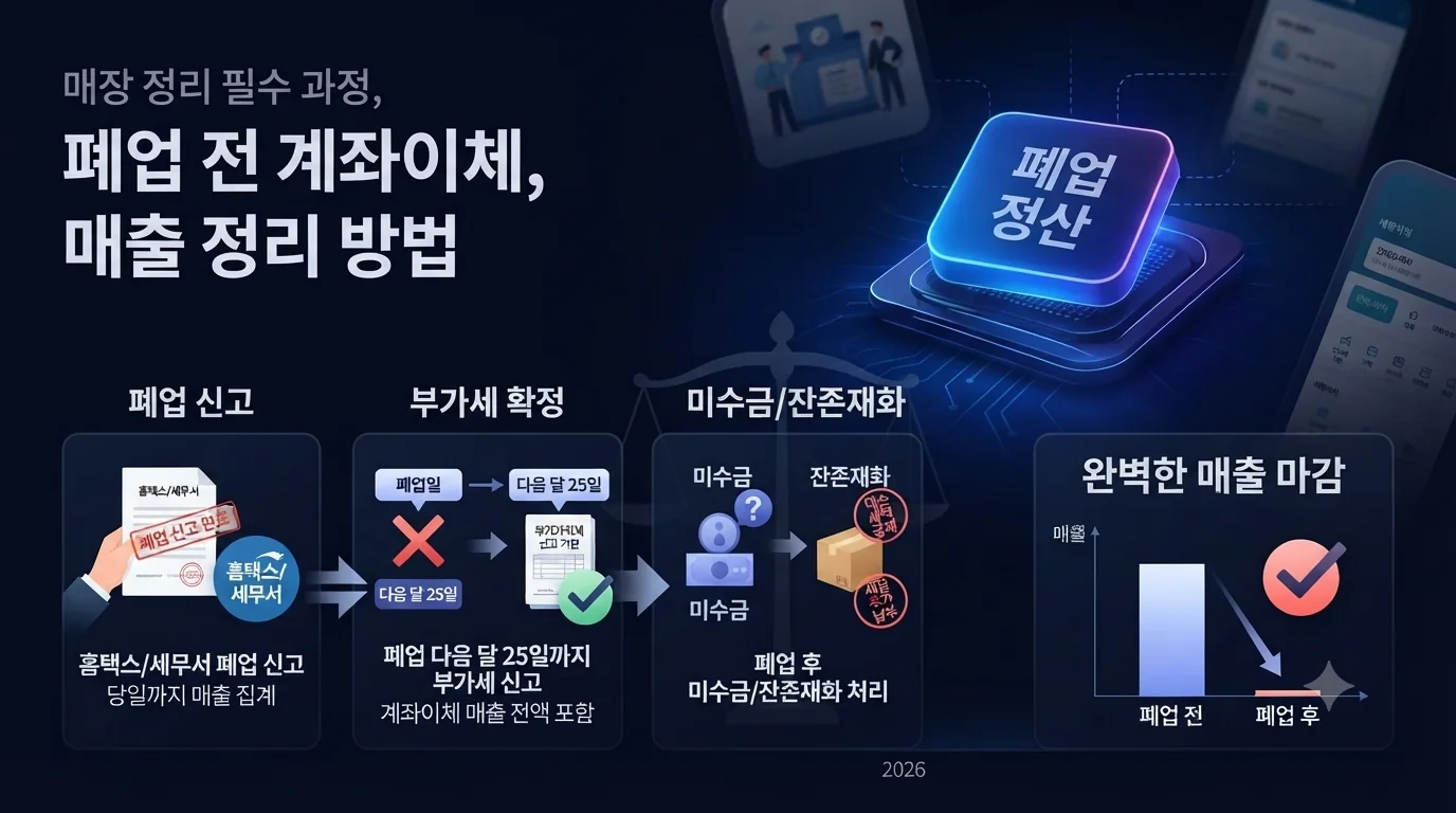 폐업 신고 전에 계좌이체 매출 정리하는 법