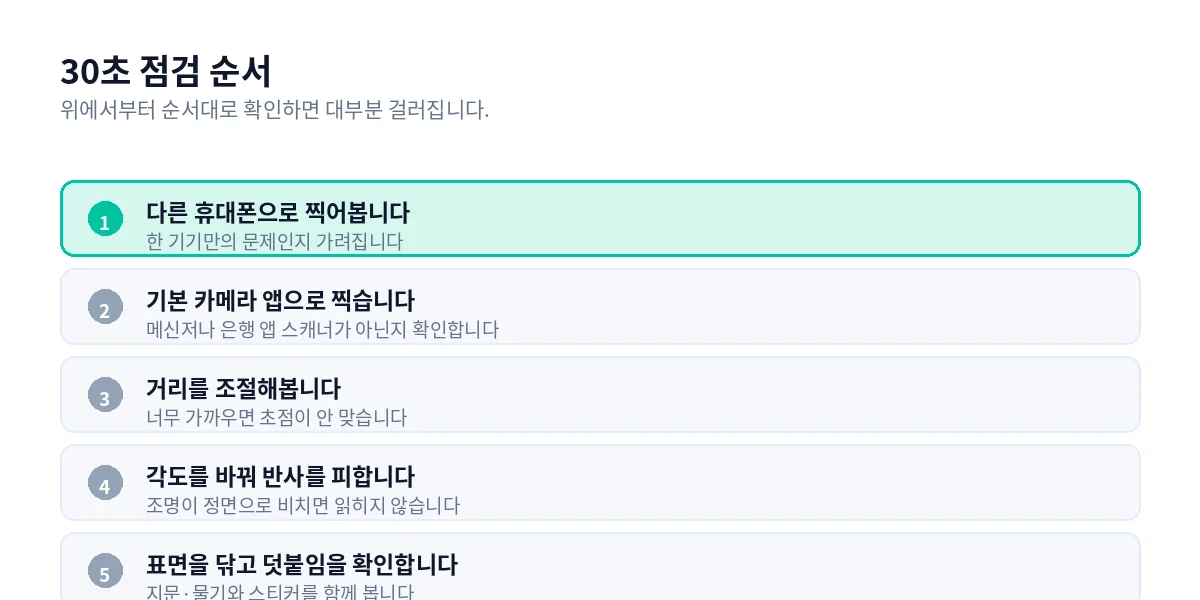 현장에서 확인하는 순서
